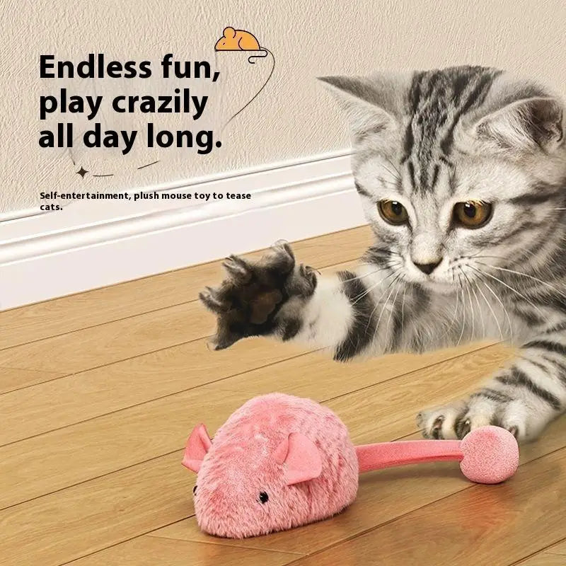 Interactive Plush Mouse Cat Toy | Glow, Sound & Vibration Interactive Cat Toy Peaceful Pleasures Health and Wellness
