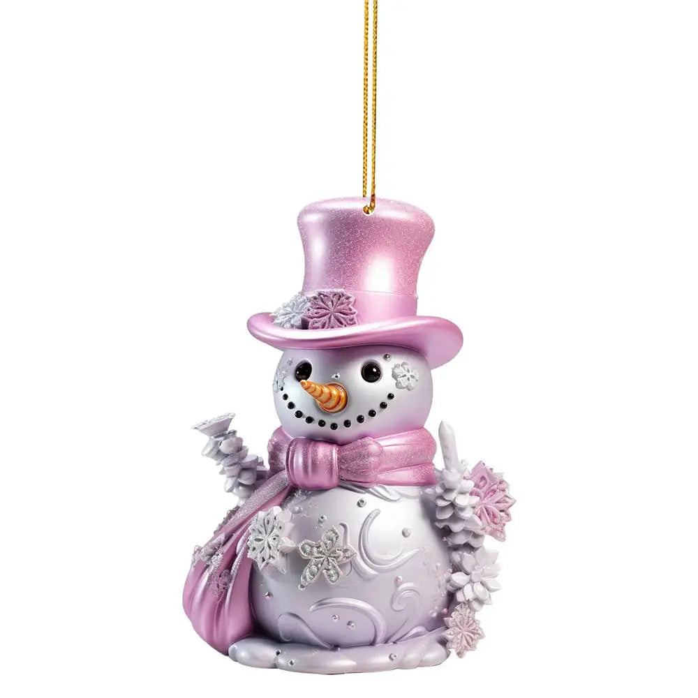 2D Acrylic Cat Christmas Ornament | Funny Xmas Tree Pendant