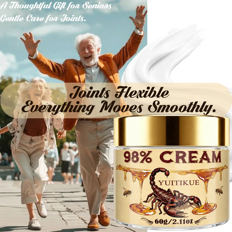 YUITIKUE 98% Scorpion Bee Venom Cream 60g Soothing & Nourishing Care for Skin Comfort Peaceful Pleasures Health and Wellness