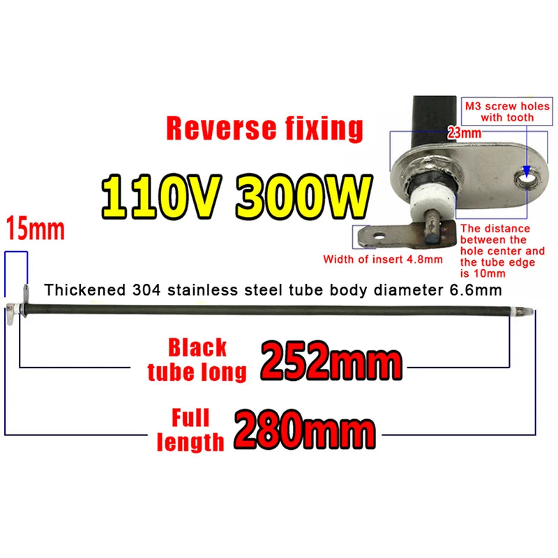300W–400W Oven Heating Element Replacement Tube | 110V/120V