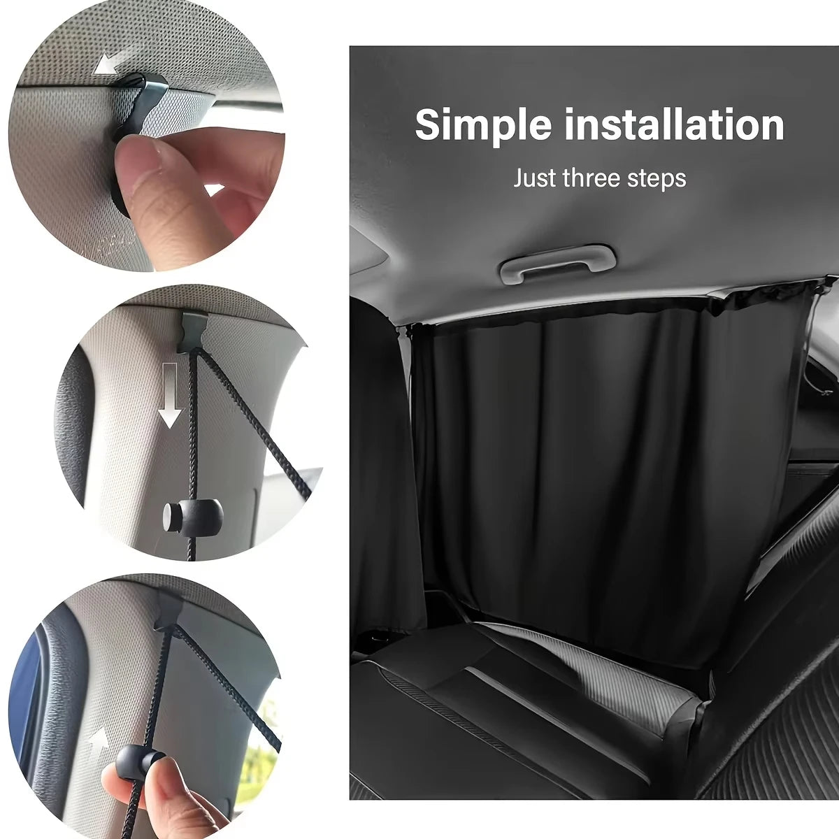 4-Piece Car Privacy Curtain Set | Window Shade for Travel & Camping