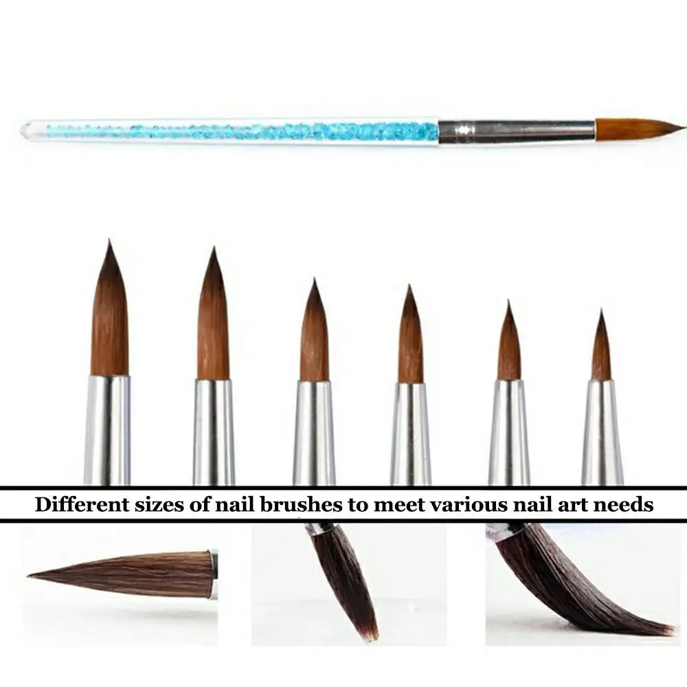 6-Piece Nail Art Brush Set – Acrylic UV Gel Painting & Carving