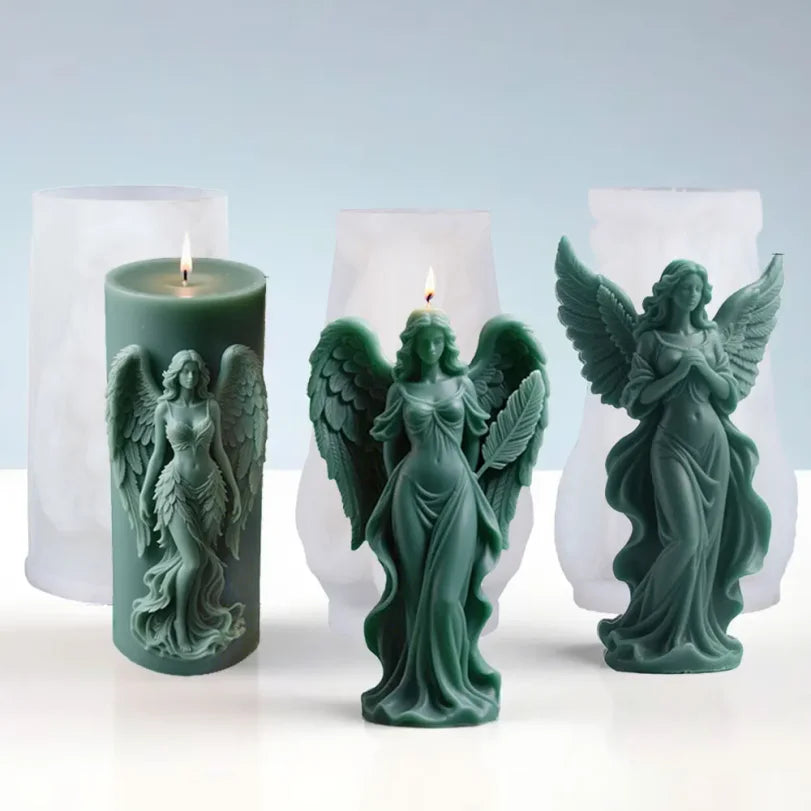 Angel Wings Silicone Candle Mold – DIY Resin & Gypsum Sculpture