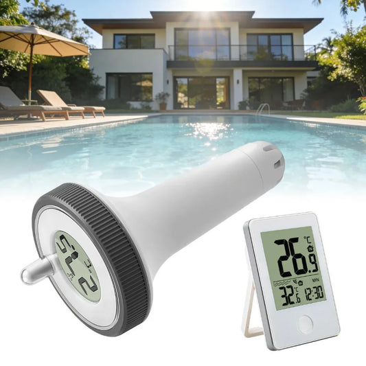 0.1℃ Accuracy Waterproof Digital Floating Thermometer Wireless Pool Thermometer LCD Display Temperature Meter Pool Thermometer Peaceful Pleasures Health and Wellness