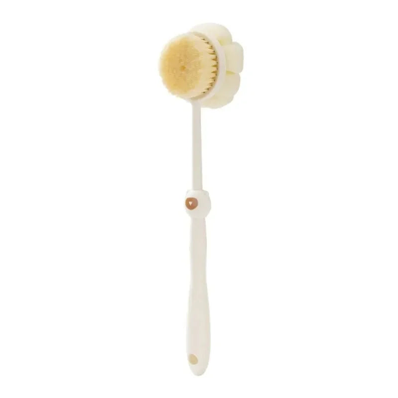 Two-Sided Silicone Body Brush | Long Handle Back Scrubber Body Bath Brush Peaceful Pleasures Health and Wellness
