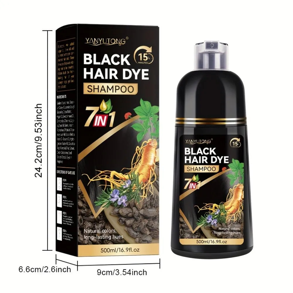 7-in-1 Plant-Based Hair Color Shampoo – Cover Gray Hair