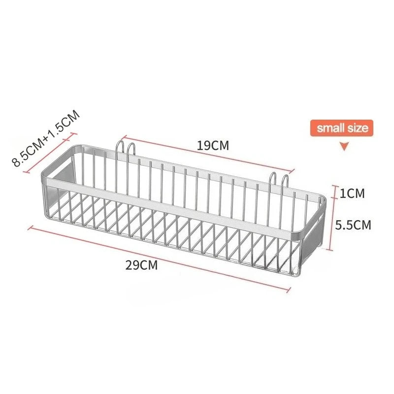 Hanging Cutlery Holder Drainer Spoon Fork Chopsticks Storage Basket Rack 304 Stainless Steel Tool Organizer,Kitchen Accessories Peaceful Pleasures Health and Wellness A small size 1-tier