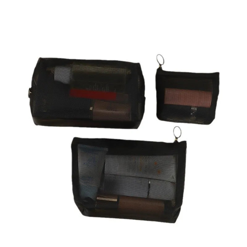 Mesh Cosmetic Bag – Large Capacity Portable Travel Organizer