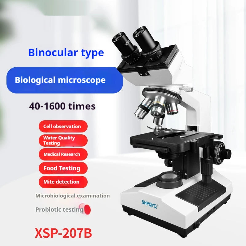 Professional Grade Biological Microscope with Optical Magnification of 40-1600X Suitable for Sewage Microbial Cell Inspection Peaceful Pleasures Health and Wellness