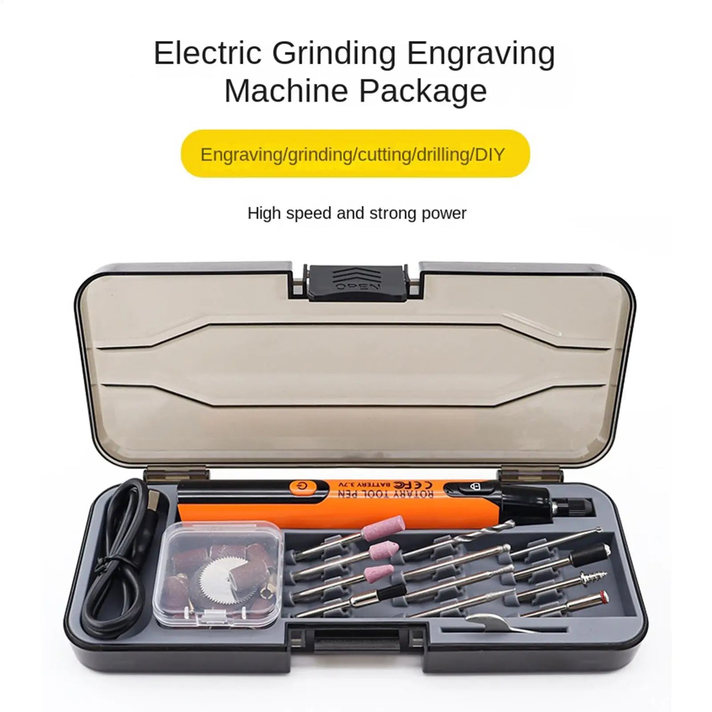 6-Speed Rechargeable Rotary Tool Kit | Engraving Pen & LED