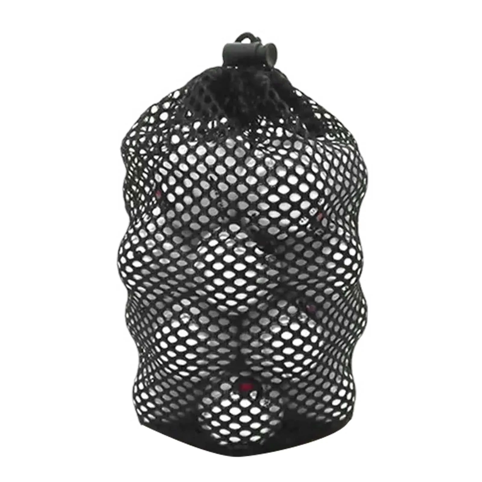 Black Golf Ball Pouch Bag with Durable Nylon Material Sports Mesh Net Bag Suitable for Outdoor Gyms Travel Peaceful Pleasures Health and Wellness M