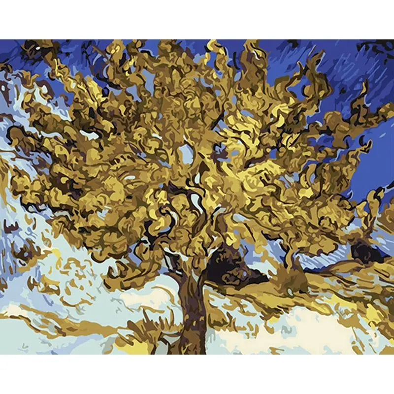 Van Gogh Sky Paint by Numbers Kit | 60x75cm Canvas Art Paint by Numbers Kit Peaceful Pleasures Health and Wellness 99927 20x30cm Unframed