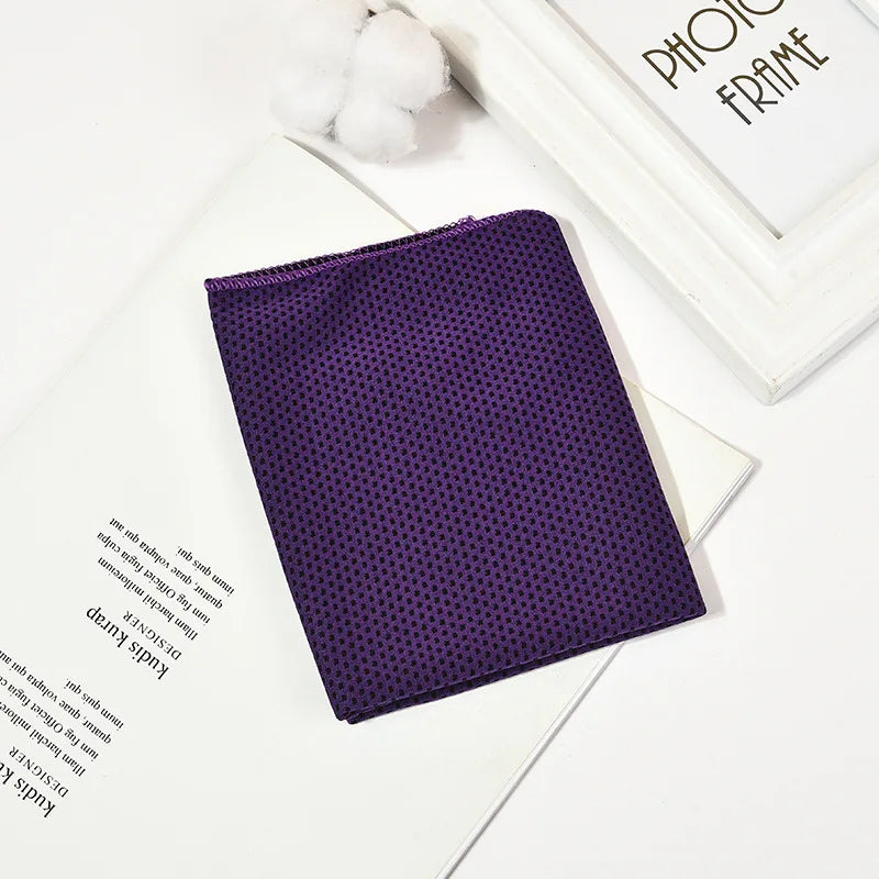 Outdoor Microfiber Quick Dry Sports Cooling Ice Towel Cold Sports Towel Fitness Cool Towel Camping Peaceful Pleasures Health and Wellness Purple 30x80cm