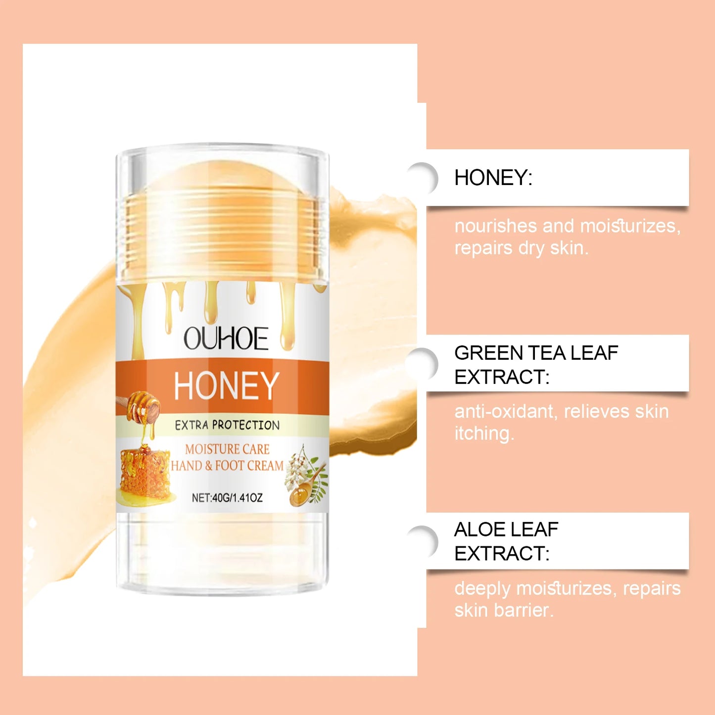 Honey Foot & Hand Cream – Moisturizing Anti-Crack Heel Balm