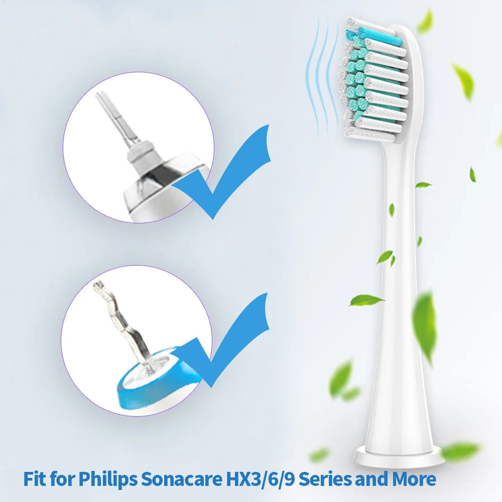 4-Pack Replacement Sonic Toothbrush Heads for Philips Sonicare