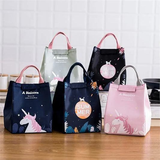 Thermal Insulated Lunch Box Thermal Breakfast Organizer Bento Pouch Dinner Insulation Bag Cartoon Cooler Lunch Bag Lunch Bag Peaceful Pleasures Health and Wellness