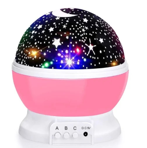 Starry Sky Projector Night Light Projector Baby Lamp Decor Rotating Starry Nursery Moon Galaxy Projector Table Night Lamp Peaceful Pleasures Health and Wellness Pink USB Plug