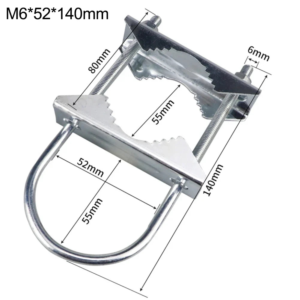 Heavy Duty U-Bolt Mast-to-Mast Antenna Mount Bracket Clamp Kit