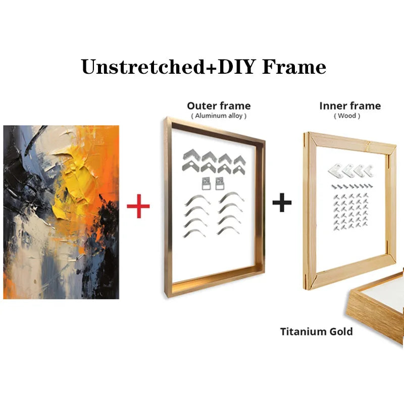 Original Hand-Painted 3D Texture Wall Art for Living Room And Bedroom Unique Gift Idea Peaceful Pleasures Health and Wellness With DIY Frame 1 80x120cm