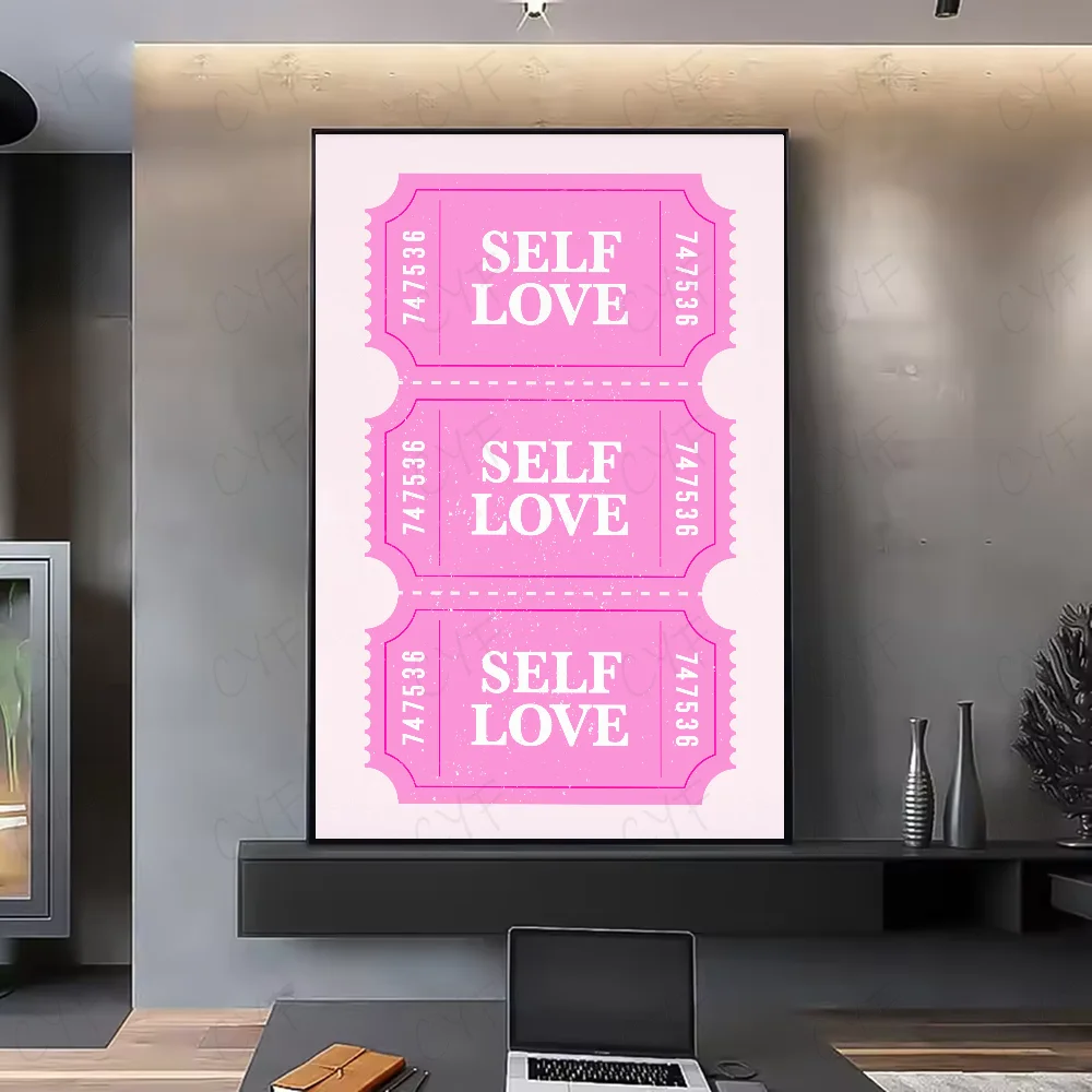 Minimalist Love Quotes Wall Poster – Waterproof PVC Art Sticker Wall Art Poster Peaceful Pleasures Health and Wellness z10 40X50cmNoframe