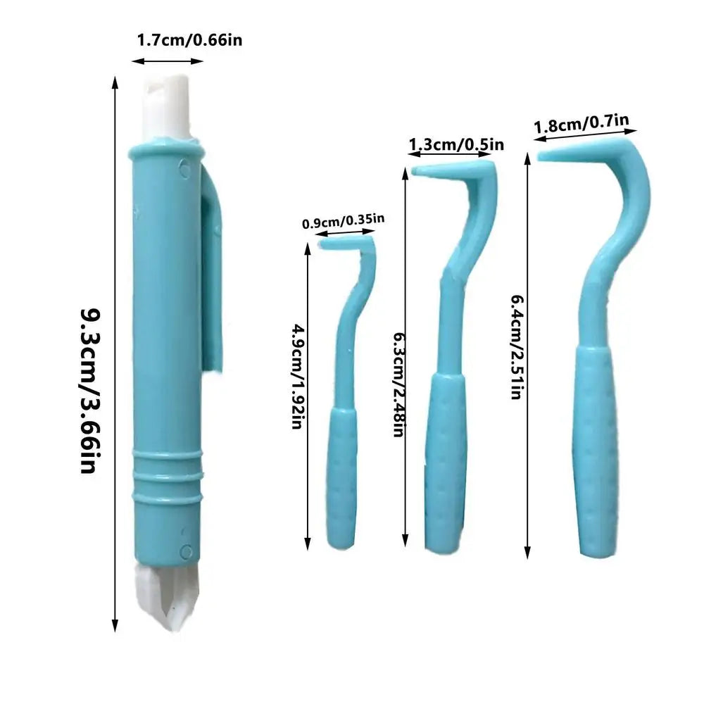 Pet Tick Remover Kit – 3 Hooks & Tweezer | Dogs, Cats & More Tick Remover Kit Peaceful Pleasures Health and Wellness Blue