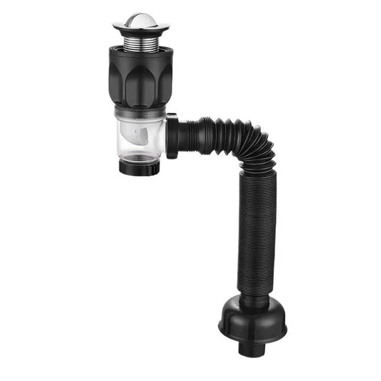 Anti Odor Drainage Pipe Universal Flip Stainless Steel Washbasin Washbasin Sink Wall Drainage Pipe Kitchen Bathroom Accessories Peaceful Pleasures Health and Wellness Default Title