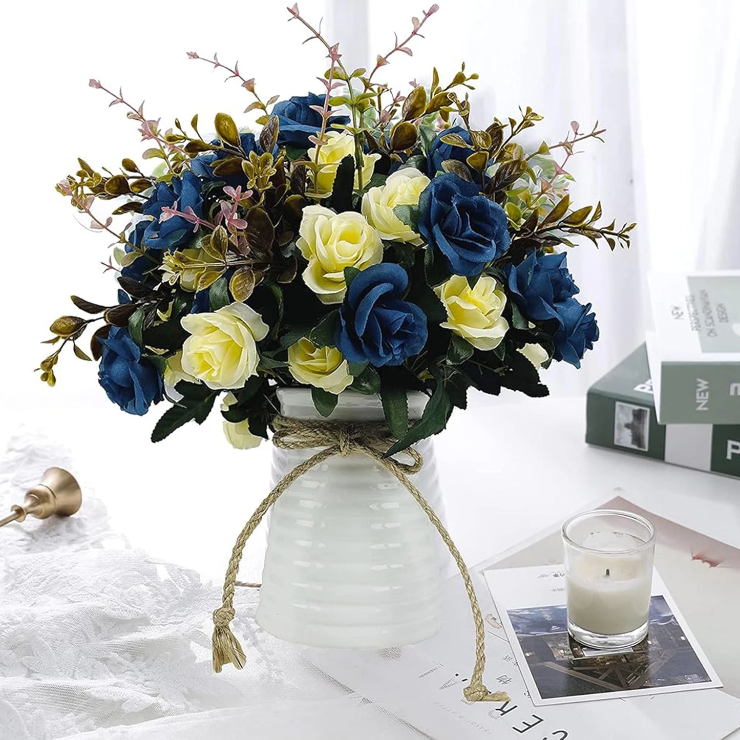 Silk Rose Artificial Flower Bouquet | Wedding & Home Decor