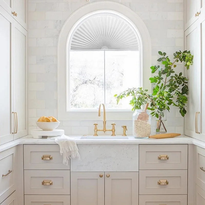 Arched Window Pleated Blinds | Cut-to-Size Light Filtering & Blackout