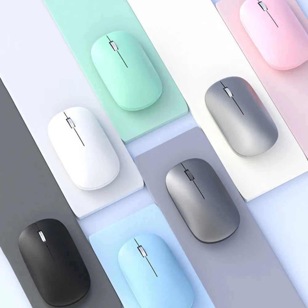 2.4Ghz+BT Wireless Mouse Dual-mode Colorful Computer Silent Mouse Lightweight Noiseless Bluetooth Gaming Mouse PC/Laptop Peaceful Pleasures Health and Wellness