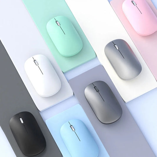 2.4Ghz+BT Wireless Mouse Dual-mode Colorful Computer Silent Mouse Lightweight Noiseless Bluetooth Gaming Mouse PC/Laptop Peaceful Pleasures Health and Wellness