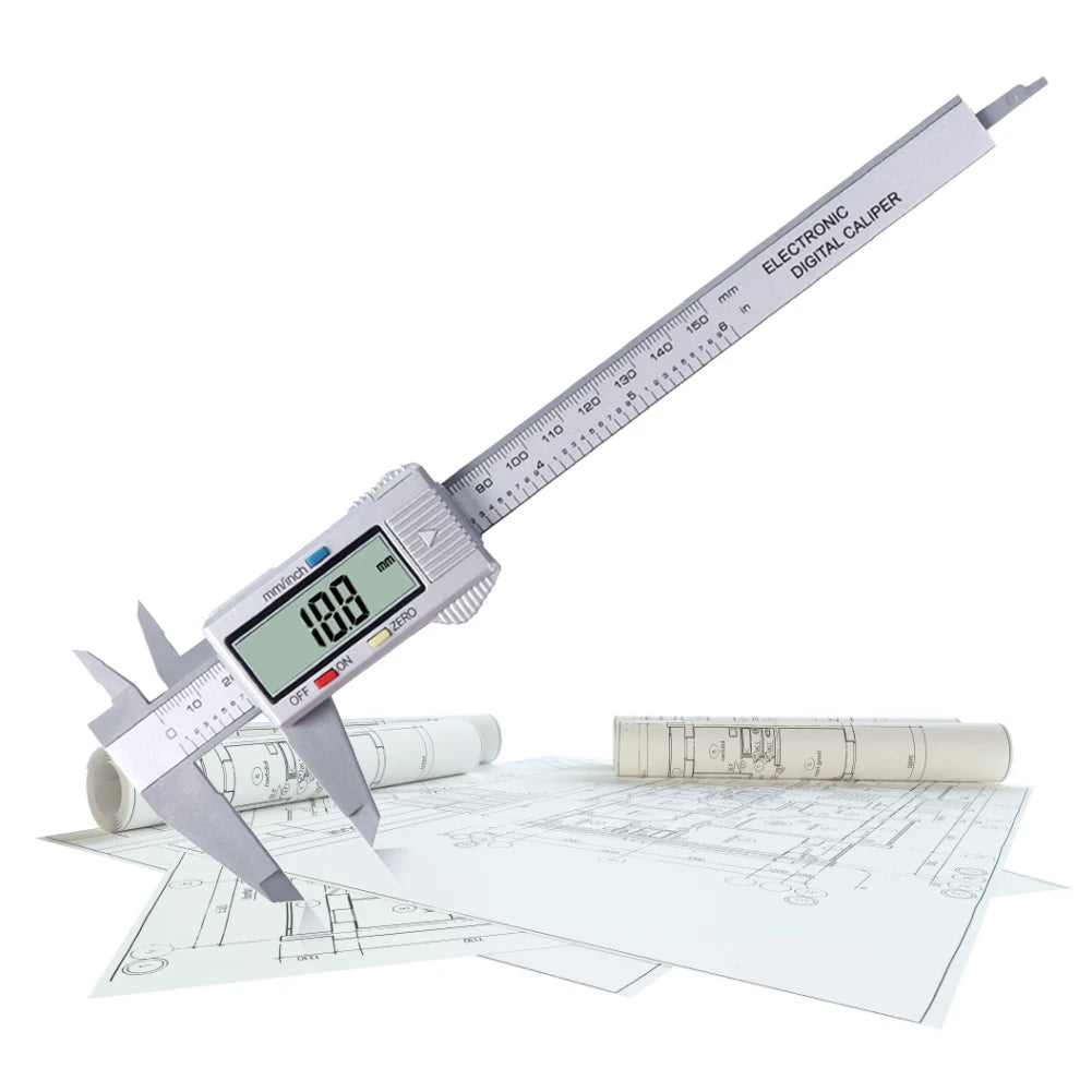 LCD Digital Vernier Caliper – Portable Carbon Fiber Measuring Tool Measuring Tool Peaceful Pleasures Health and Wellness