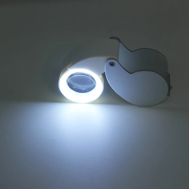 40X 60X Magnifier Usb Charging with Led Lights, Jewelry, Tianzhu Porcelain, Antique Appraisal, Portable Mini Magnifying Glass Peaceful Pleasures Health and Wellness