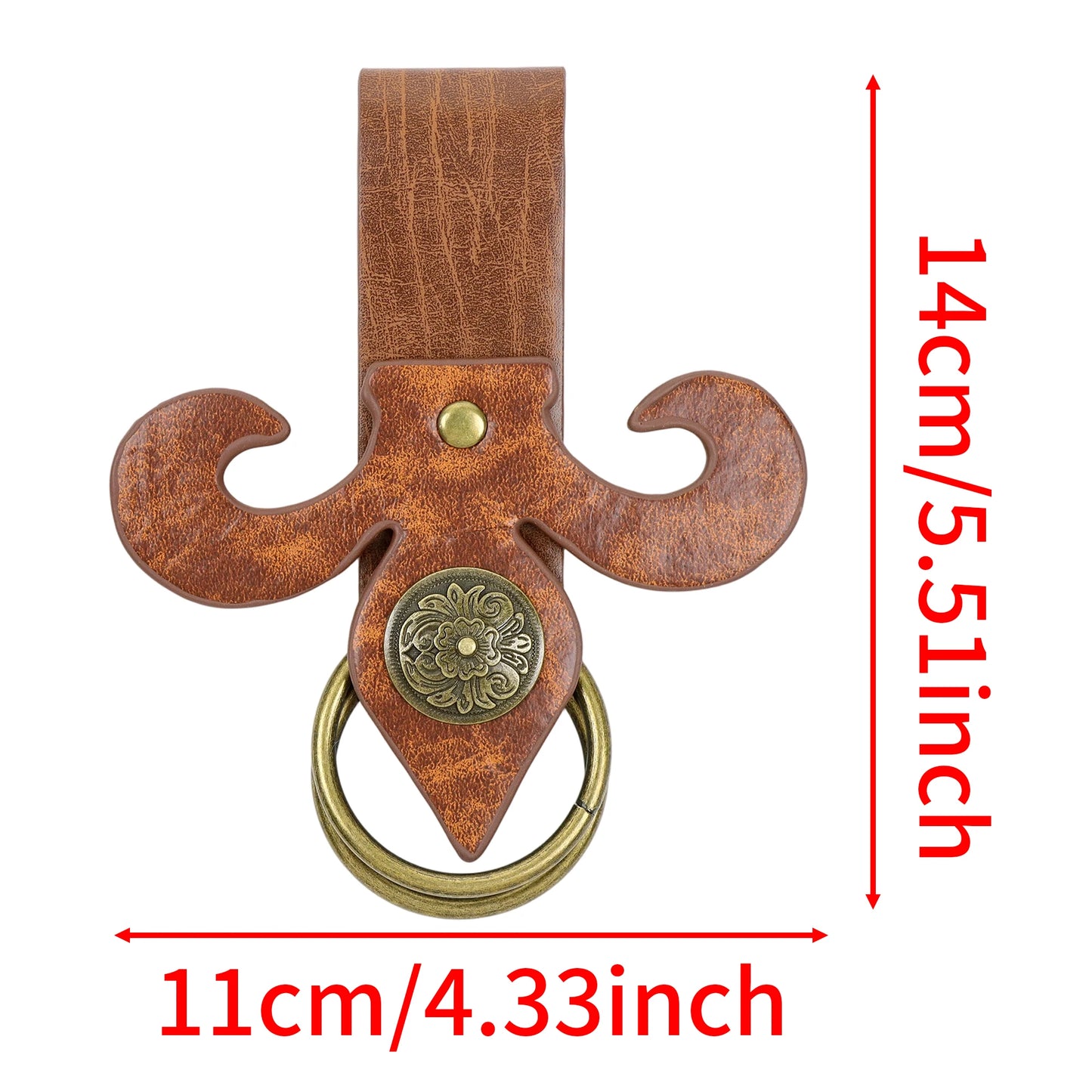 UYEE Belt Medieval Floral Rivet Leather Skirt Lift Clip Waist Sash