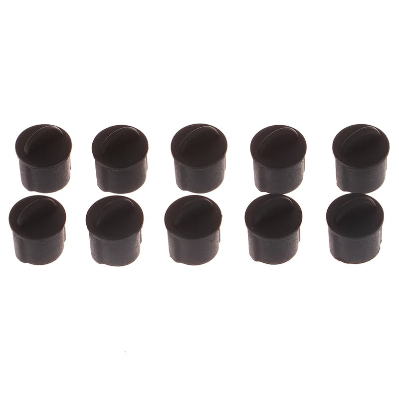 New Uxcell 10pcs Silicone BNC Anti-Dust Stopper Cap Cover for Female Jack Black Inside Install Dia 9.5 mm - 11 mm Peaceful Pleasures Health and Wellness