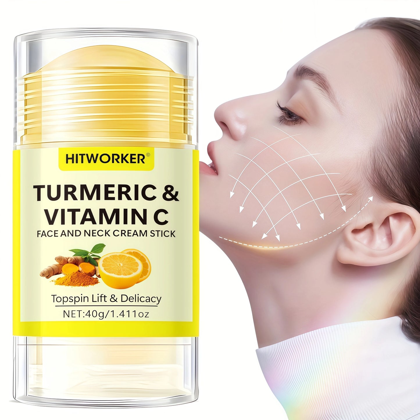 Turmeric Vitamin C Face & Neck Cream Stick | Skin Brightening