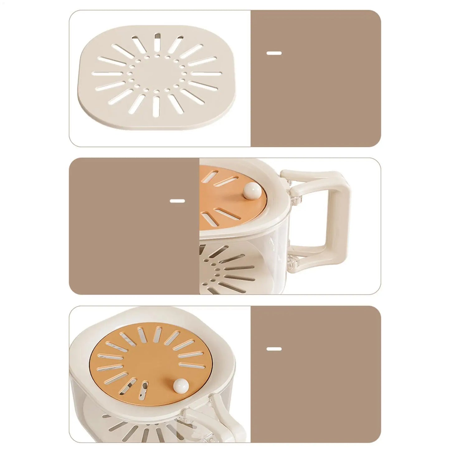 2-in-1 Fruit Washing Bowl & Drain Basket | Foldable Handle