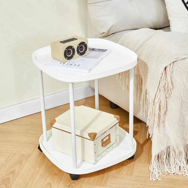 Quick Easy Assembly Simple Modern Stylish Lightweight Nightstand With Storage Shelf For Small Space Bedroom Apartment Renters Peaceful Pleasures Health and Wellness