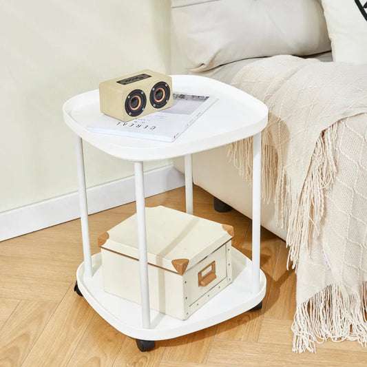 Quick Easy Assembly Simple Modern Stylish Lightweight Nightstand With Storage Shelf For Small Space Bedroom Apartment Renters Peaceful Pleasures Health and Wellness
