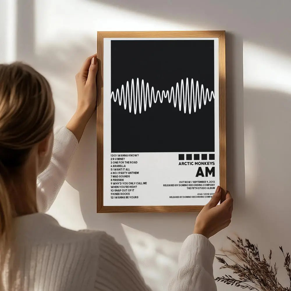 Band A-Arctic Monkeys Poster HD Self Adhesive Waterproof Wall Art Ideal for Home Office Dorm Bedroom Great Gift Peaceful Pleasures Health and Wellness White8 21X30cmNoframe