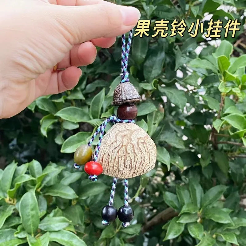 Indonesian Villain Black Fruit Shell Handmade Handbell Bag Trailer