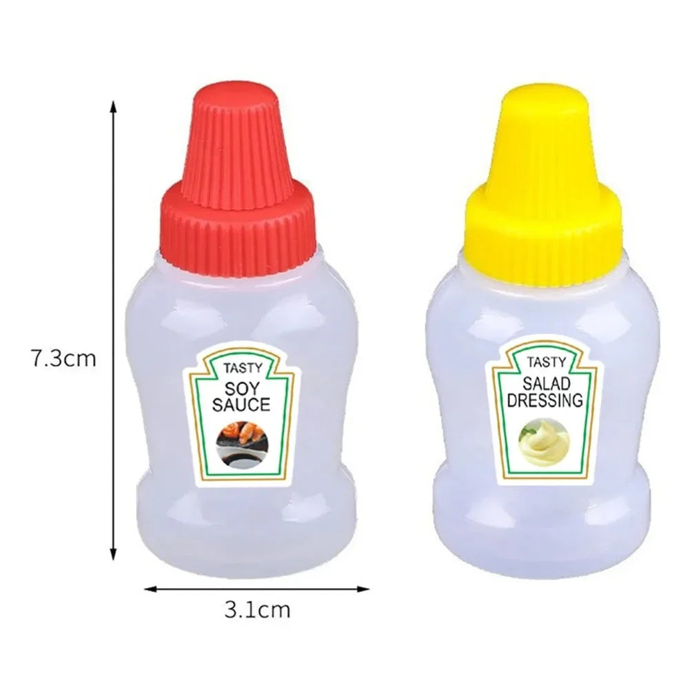 Portable Mini Sauce Squeeze Bottles | Refillable Condiment Set