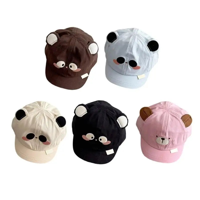 Baby Cotton Sun Hat – Cute Animal Design & Adjustable Strap