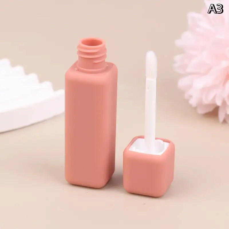 5ml Square Refillable Lip Gloss Tube with Brush Wand | DIY