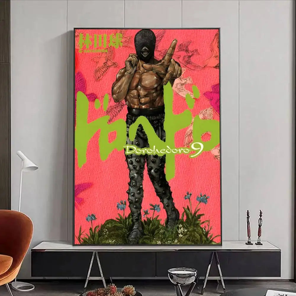 Dorohedoro Anime Figure Horror Monster Poster HD art poster for home living room bar office decoration sticky, waterproof Peaceful Pleasures Health and Wellness z17 15X20cmNoframe