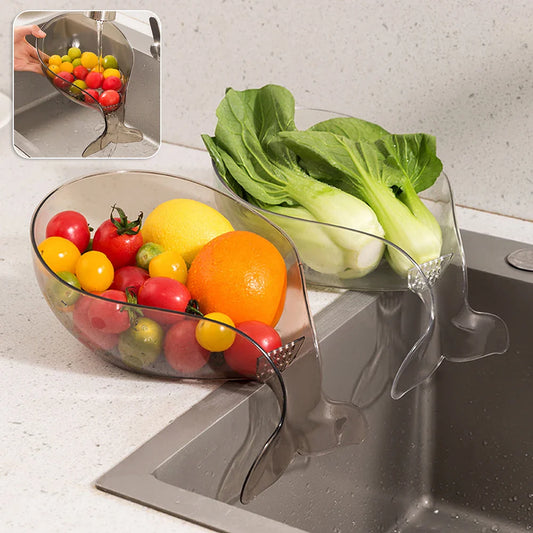 Aihogard Fruit & Vegetable Drain Basket | BPA-Free Strainer Drain Strainer Basket Oasis Select