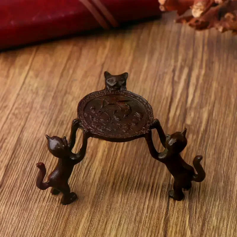Mini Retro Three-Kitty Tray | Incense Burner & Candle Holder