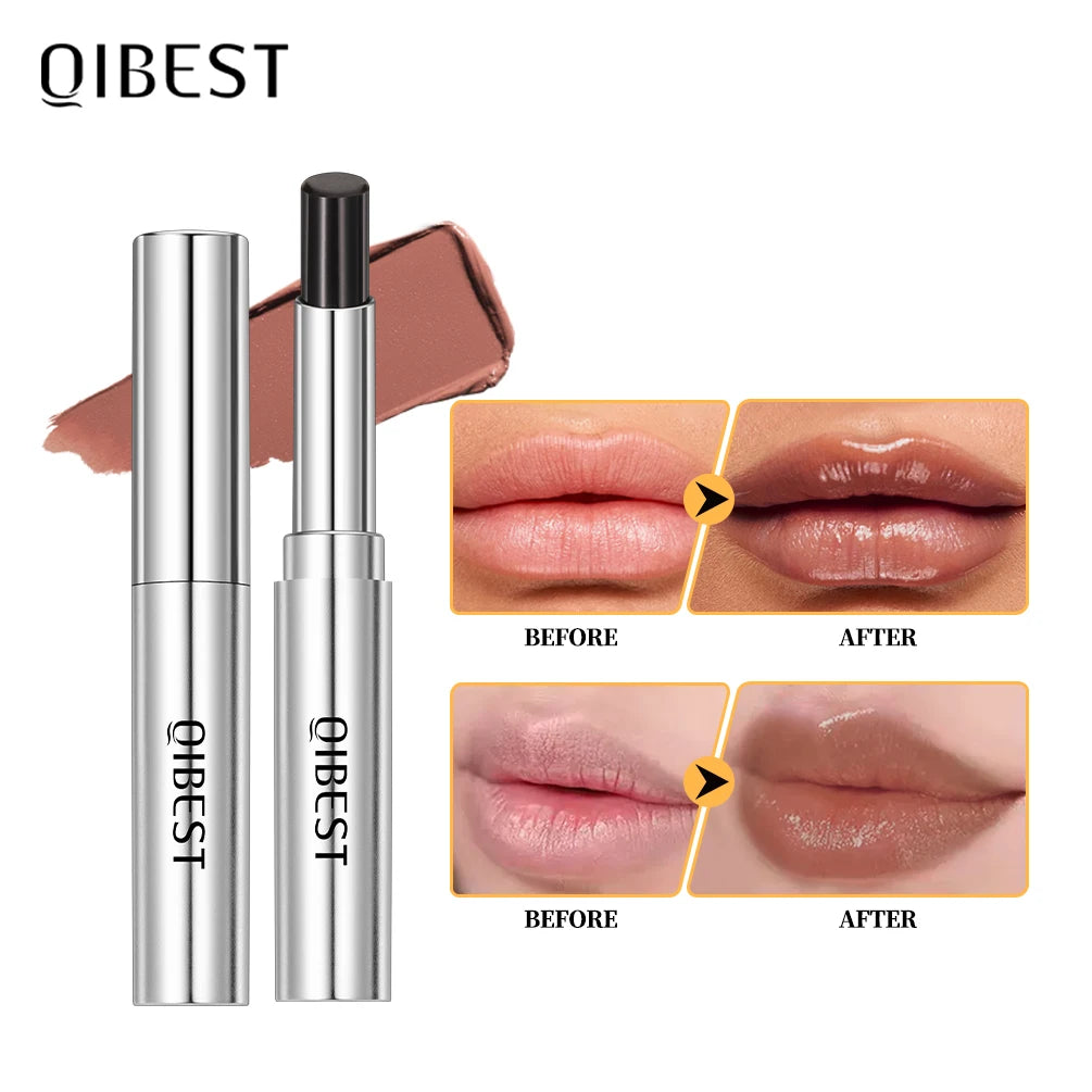 QIBEST Honey Lipstick Nourishing Lip Balm Moisturizing Tinted Lip Plumping Balm Smooth Enhancing Natural Color Lip Care Makeup Peaceful Pleasures Health and Wellness