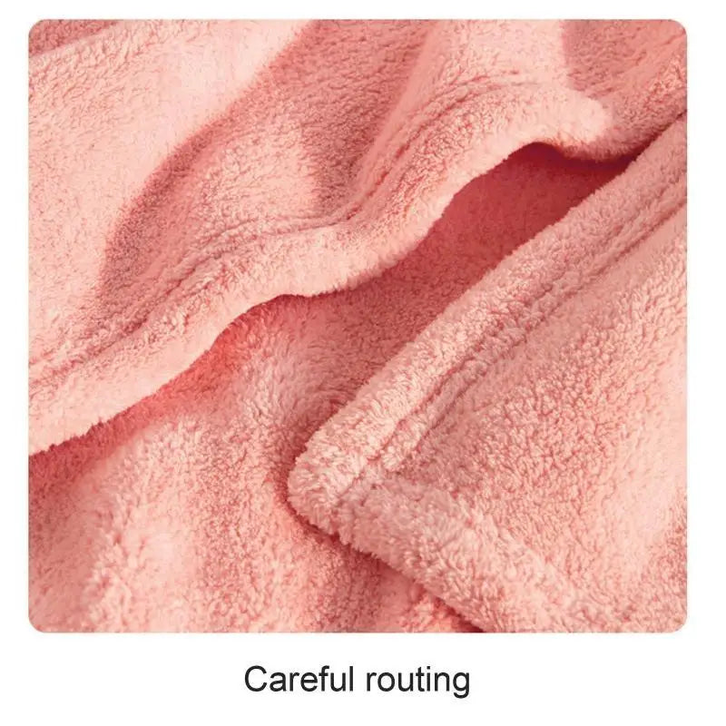 Baby Hooded Bath Towel | Coral Fleece Cartoon Animal Poncho