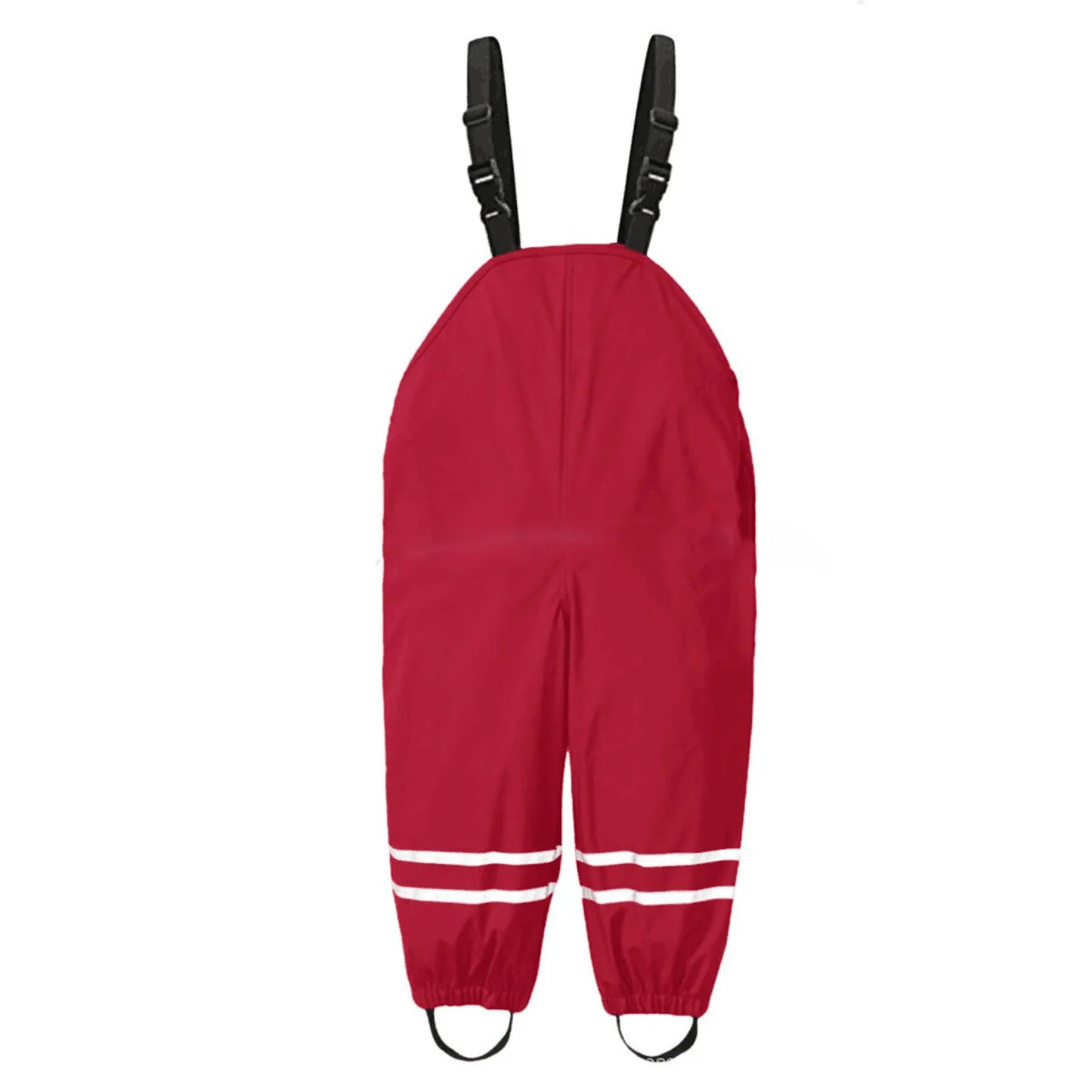 Toddler Kids Boys Girls Rain Dungarees Windproof Waterproof Mud Jumpsuit Clothes One piece rain pants waterproof and breathable Peaceful Pleasures Health and Wellness Red L