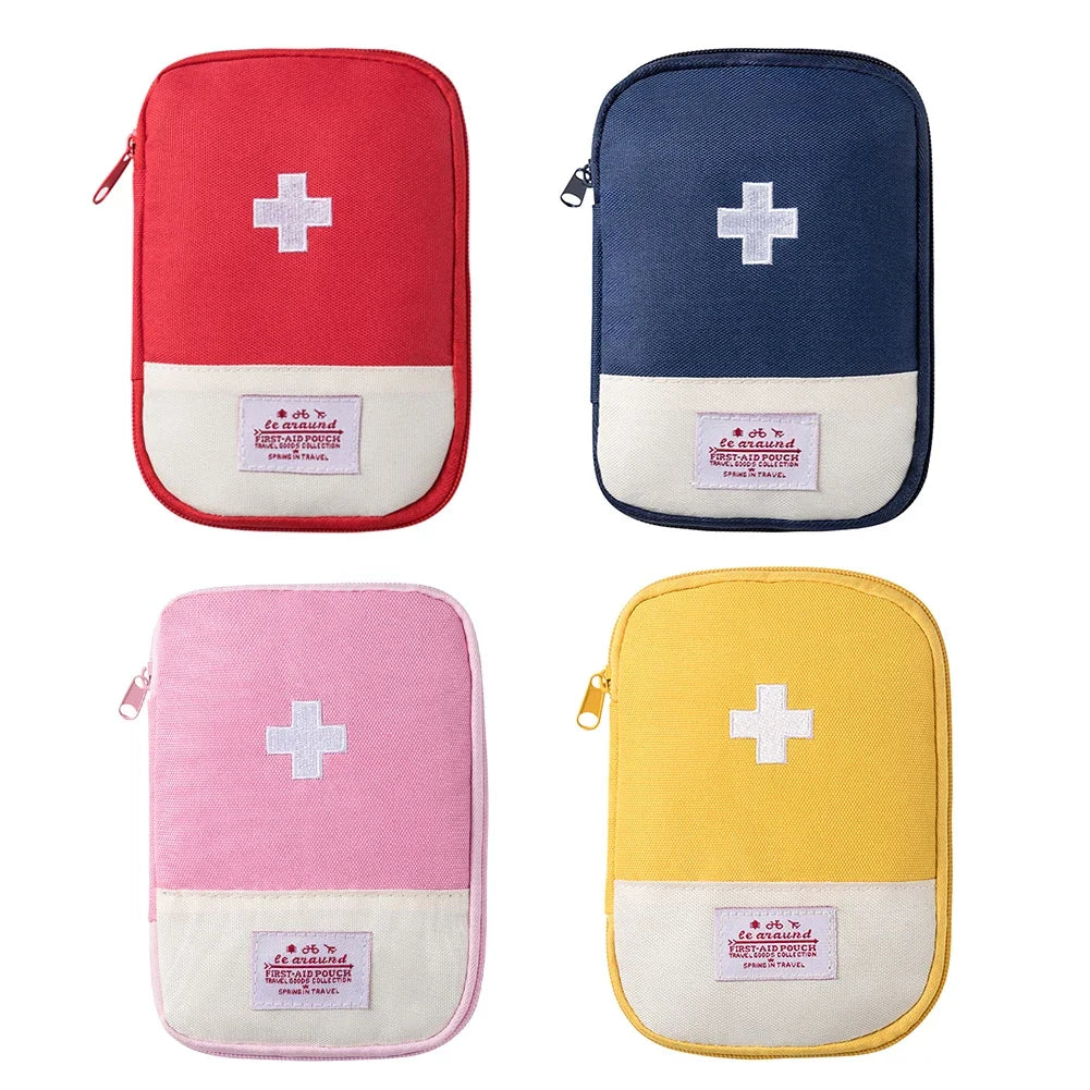 Portable First Aid Medical Kit Travel Outdoor Camping Useful Mini Medicine Storage Bag Camping Emergency Survival Bag Pill Case Peaceful Pleasures Health and Wellness